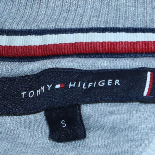 Mens UK Size S Tommy Hilfiger Grey Henley Sweatshirt