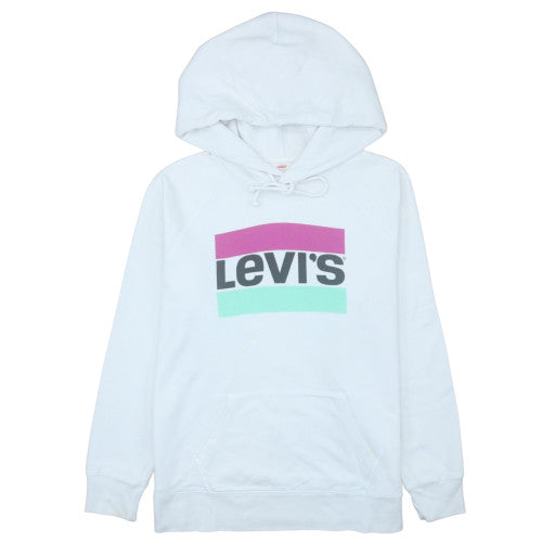 Womens UK Size M Levi's White Pullover Hoodie