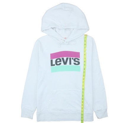 Womens UK Size M Levi's White Pullover Hoodie