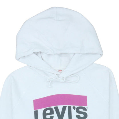 Womens UK Size M Levi's White Pullover Hoodie