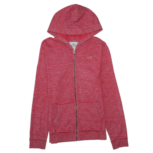 Mens UK Size S Hollister Red Full Zip Hoodie