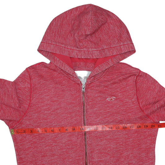 Mens UK Size S Hollister Red Full Zip Hoodie