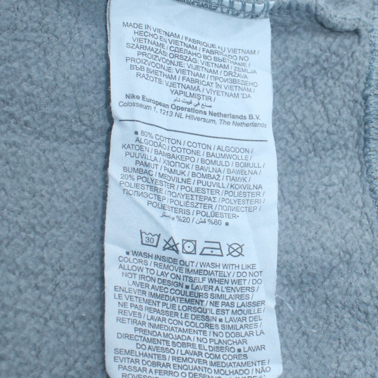 Mens UK Size L Nike Grey Pullover Sweatshirt