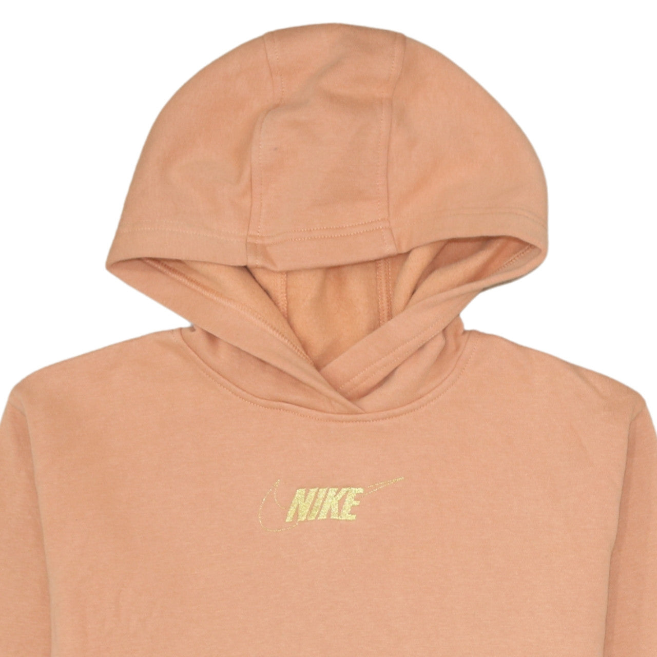 Girls UK Size 8-9 Years Nike Beige Pullover Hoodie