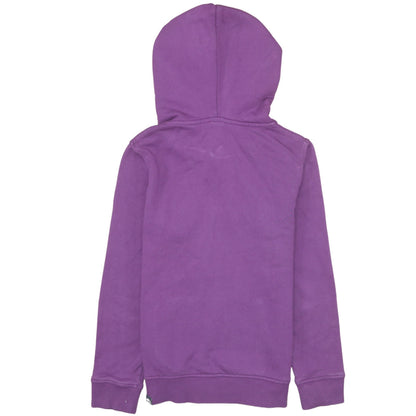 The North Face Girls Purple Hoodie L 14 Years Pullover Cotton Logo