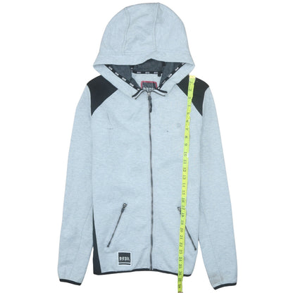 Mens UK Size M Diesel Grey Full Zip Hoodie
