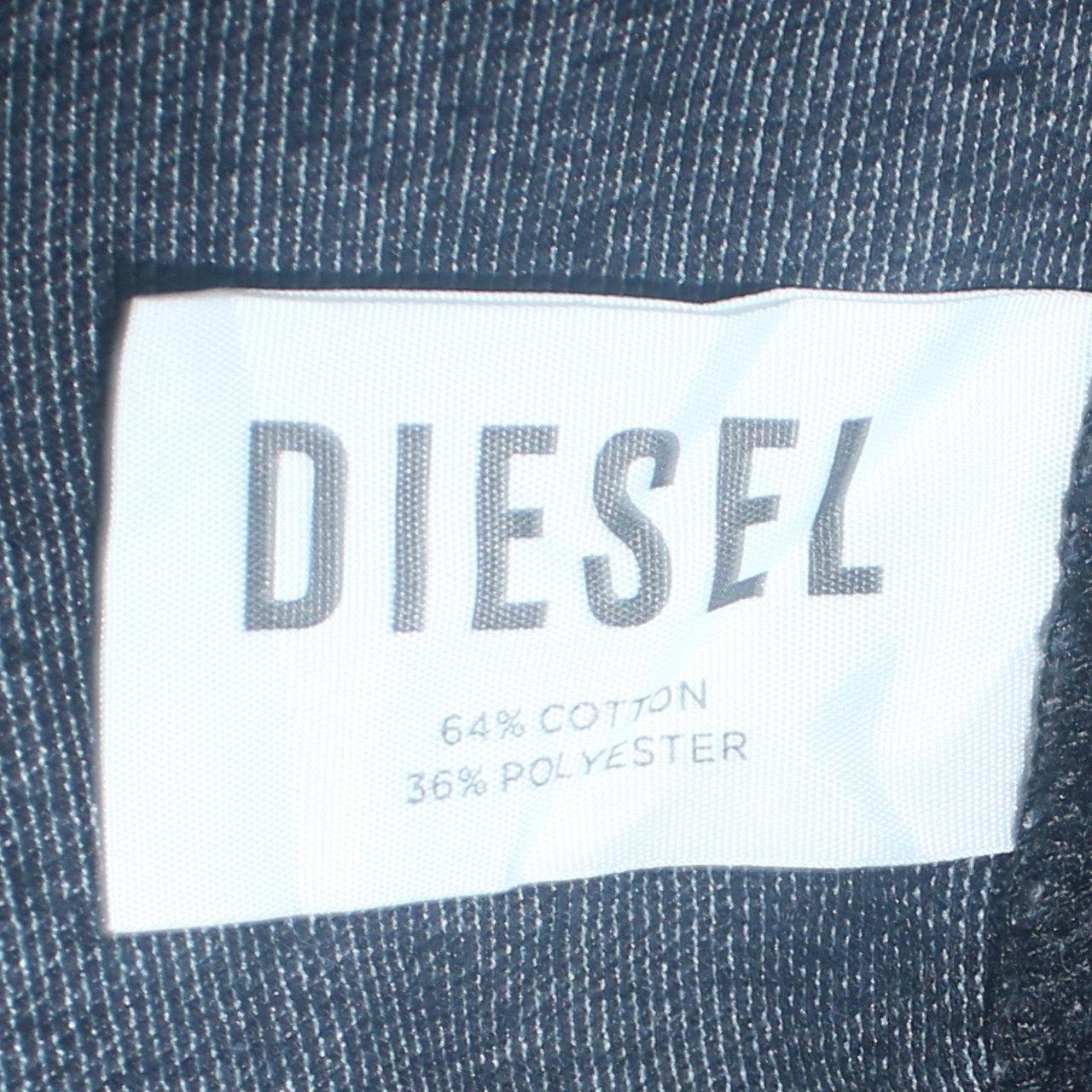 Mens UK Size M Diesel Grey Full Zip Hoodie