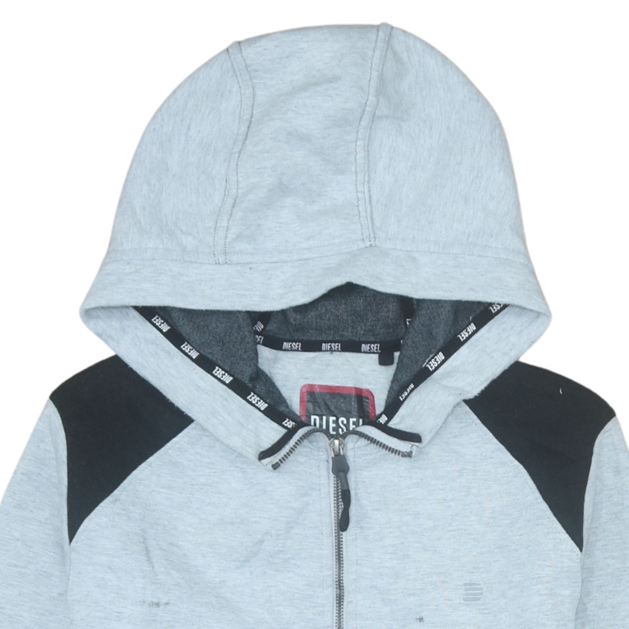 Mens UK Size M Diesel Grey Full Zip Hoodie