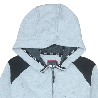 Mens UK Size M Diesel Grey Full Zip Hoodie