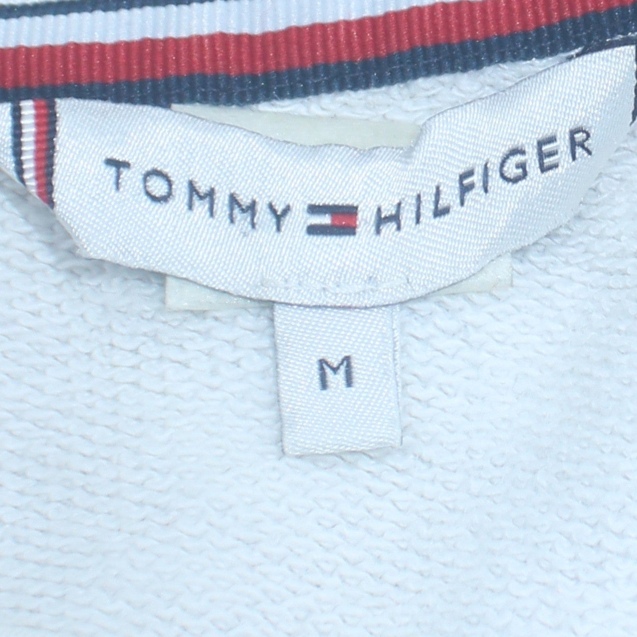 Mens UK Size M Tommy Hilfiger White Pullover Sweatshirt