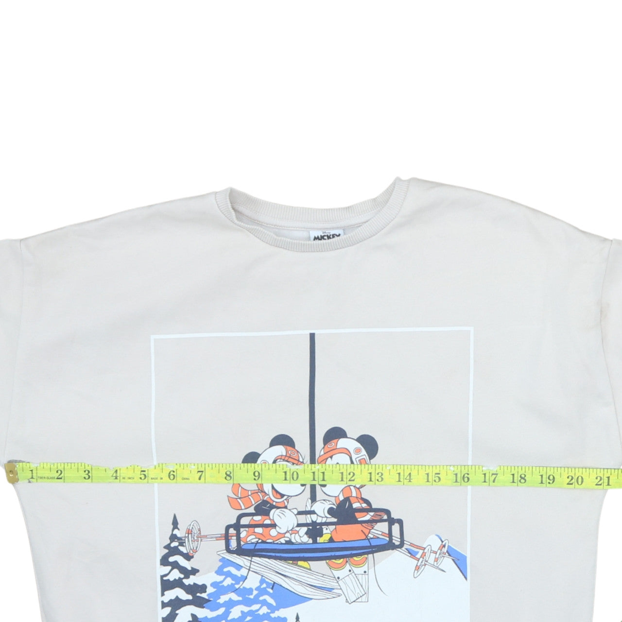George Girls Beige Mickey & Friends Winter Club Pullover Sweatshirt 12-13 Years