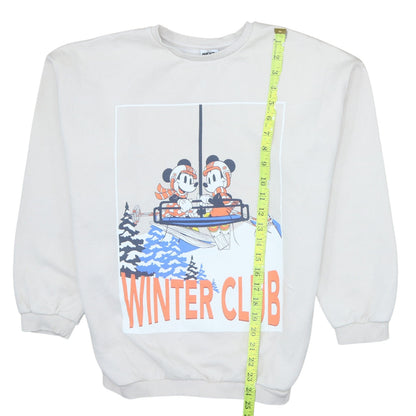 George Girls Beige Mickey & Friends Winter Club Pullover Sweatshirt 12-13 Years