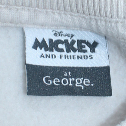 George Girls Beige Mickey & Friends Winter Club Pullover Sweatshirt 12-13 Years