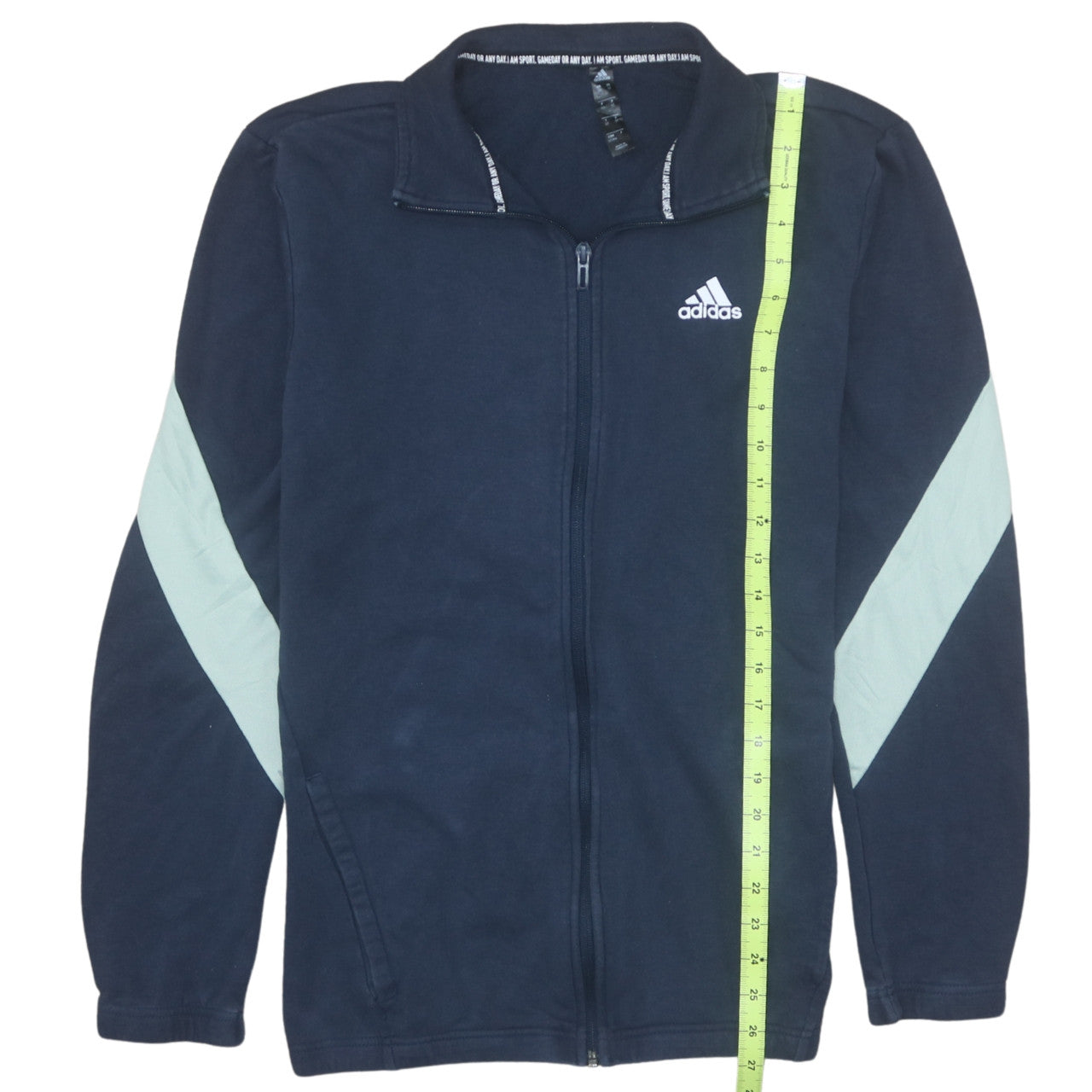 Mens UK Size S adidas Blue Full Zip Sweatshirt