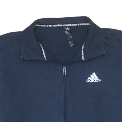 Mens UK Size S adidas Blue Full Zip Sweatshirt