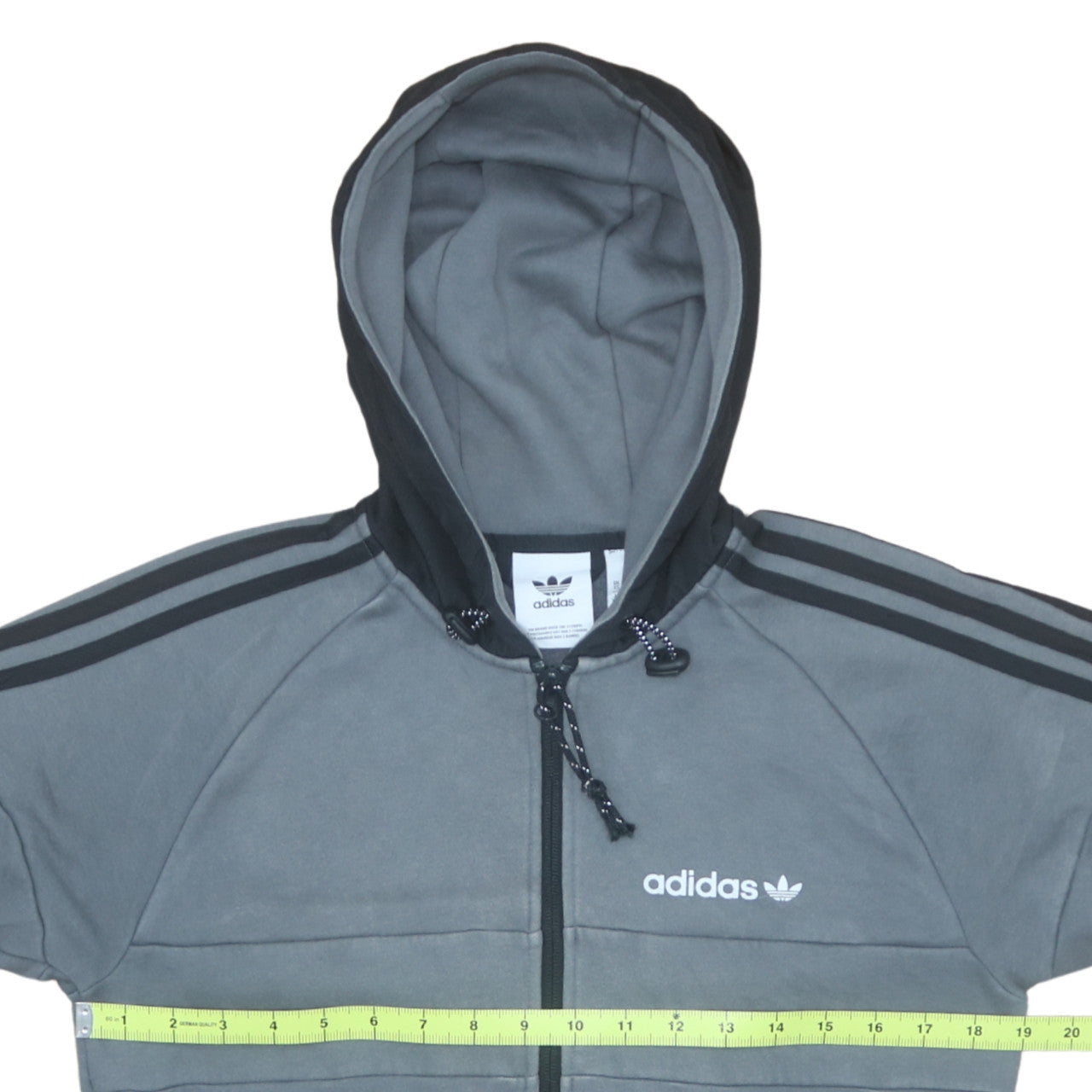 Mens UK Size XS adidas Grey Full Zip Hoodie