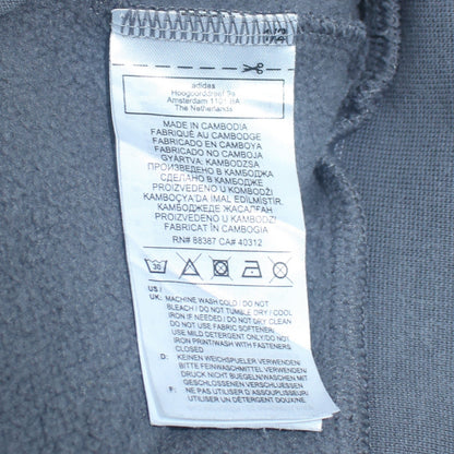 Mens UK Size XS adidas Grey Full Zip Hoodie