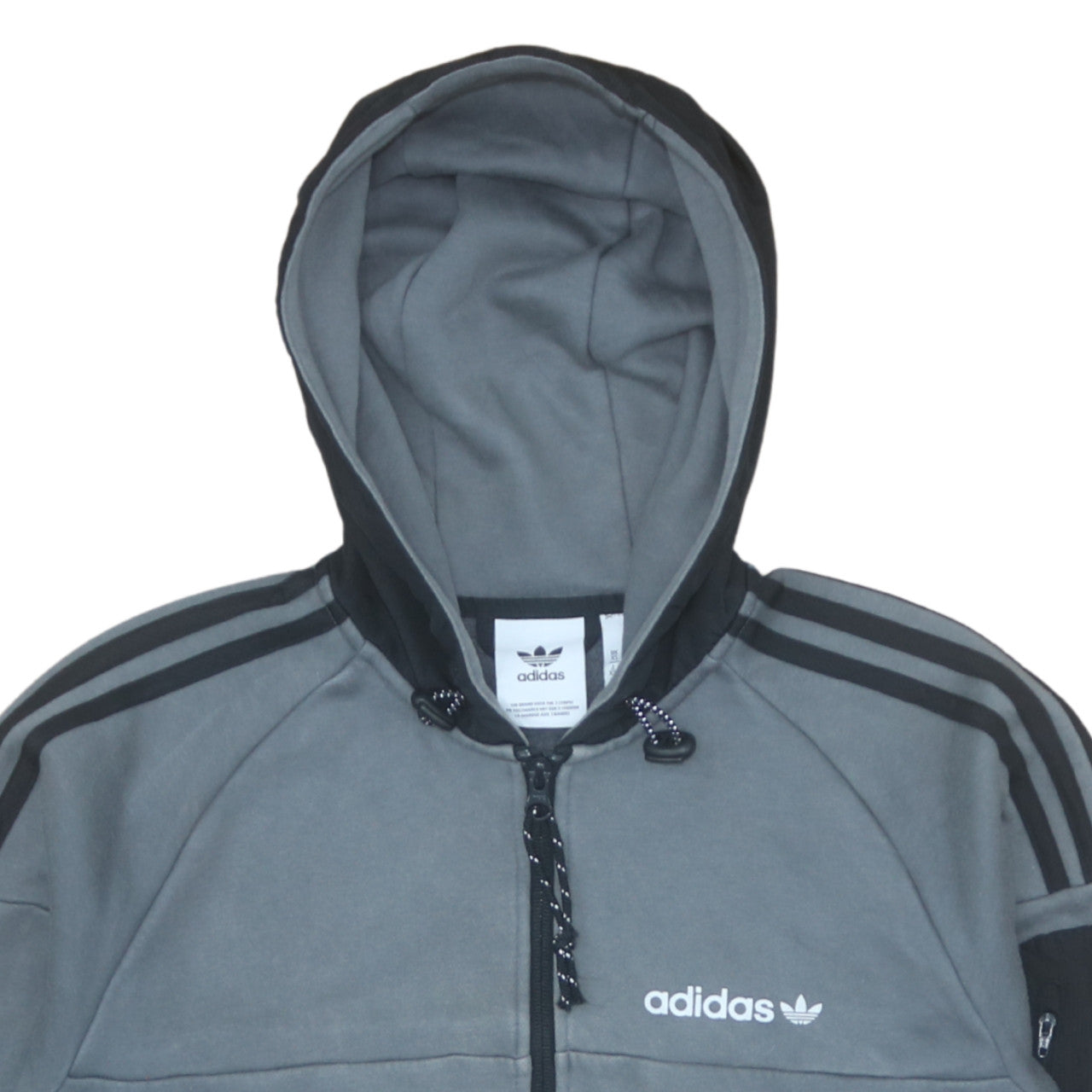 Mens UK Size XS adidas Grey Full Zip Hoodie