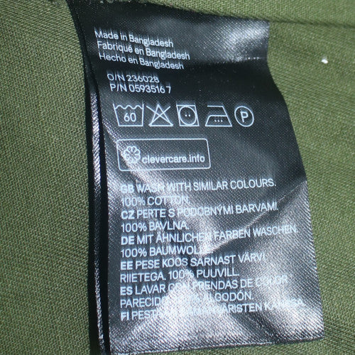 L.O.G.G Women Green Cotton Hooded Parka Jacket Size 16
