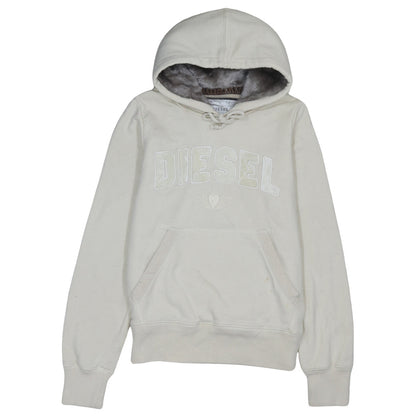 Womens UK Size M Diesel Beige Pullover Hoodie