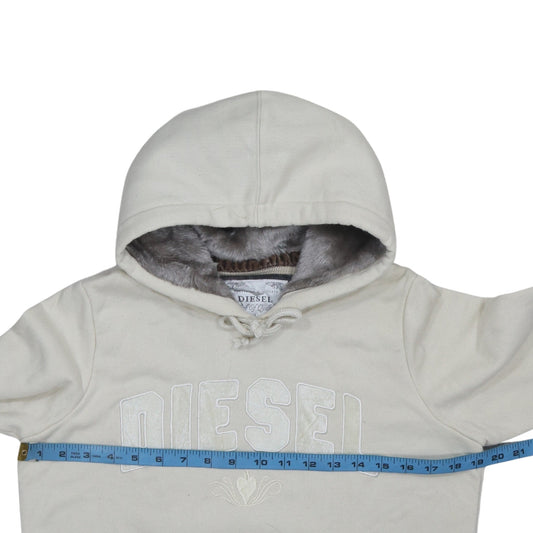 Womens UK Size M Diesel Beige Pullover Hoodie