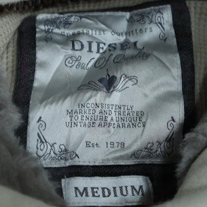 Womens UK Size M Diesel Beige Pullover Hoodie