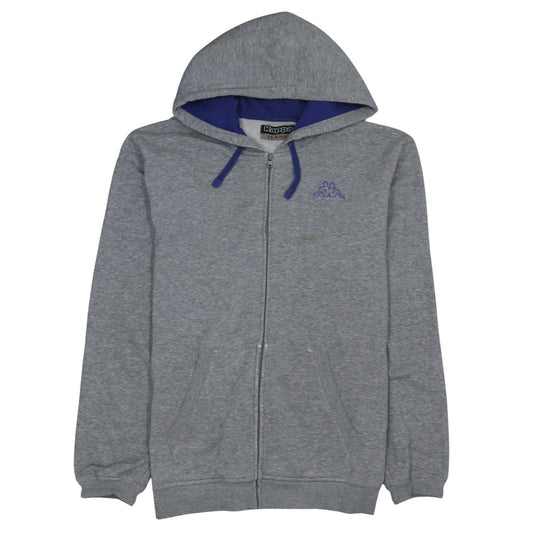 Mens UK Size XL Kappa Grey Full Zip Hoodie