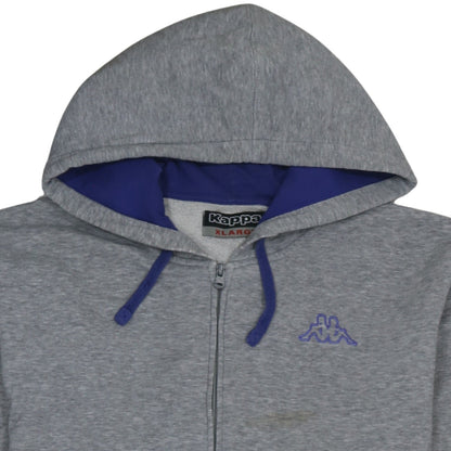Mens UK Size XL Kappa Grey Full Zip Hoodie