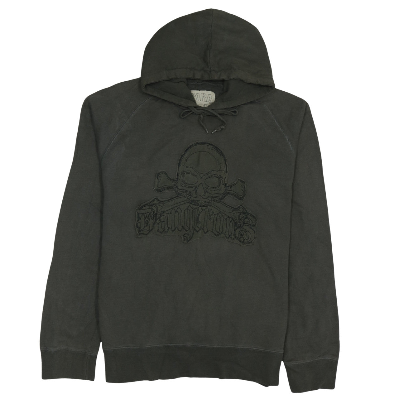 Mens UK Size XL Zara Green Pullover Hoodie
