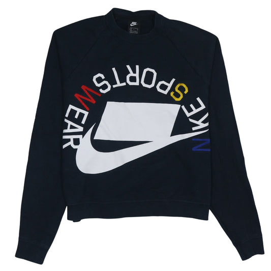 Womens UK Size S Nike Black Pullover Sweatshirt