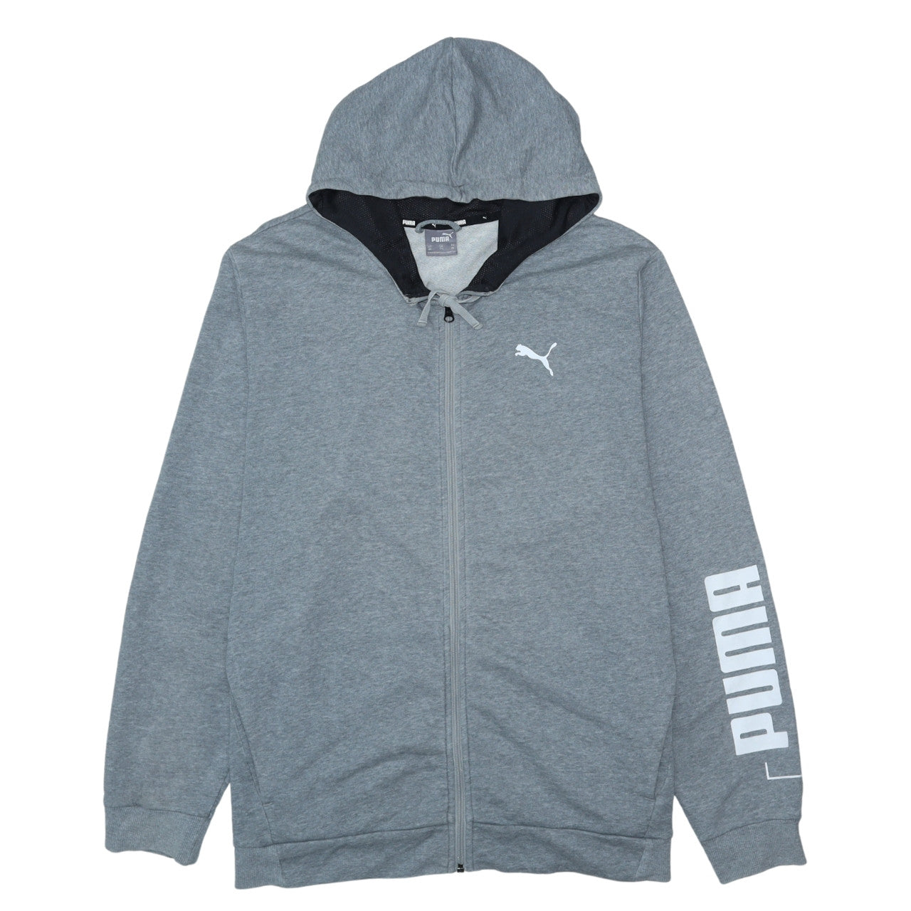 Mens UK Size XL PUMA Grey Full Zip Hoodie