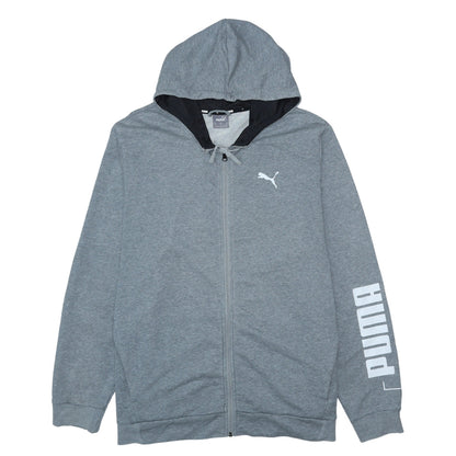 Mens UK Size XL PUMA Grey Full Zip Hoodie