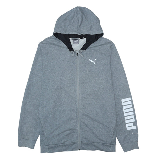 Mens UK Size XL PUMA Grey Full Zip Hoodie