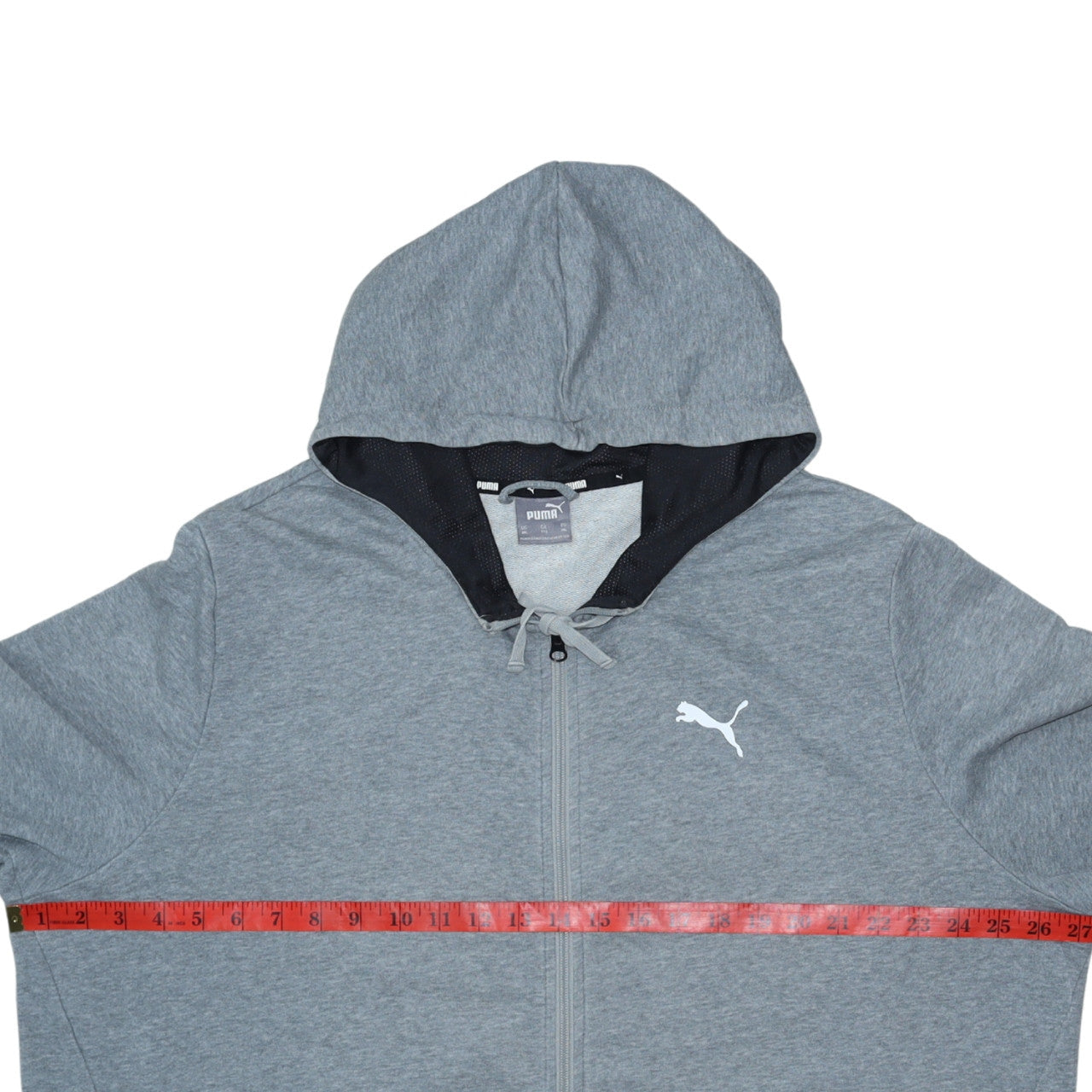 Mens UK Size XL PUMA Grey Full Zip Hoodie