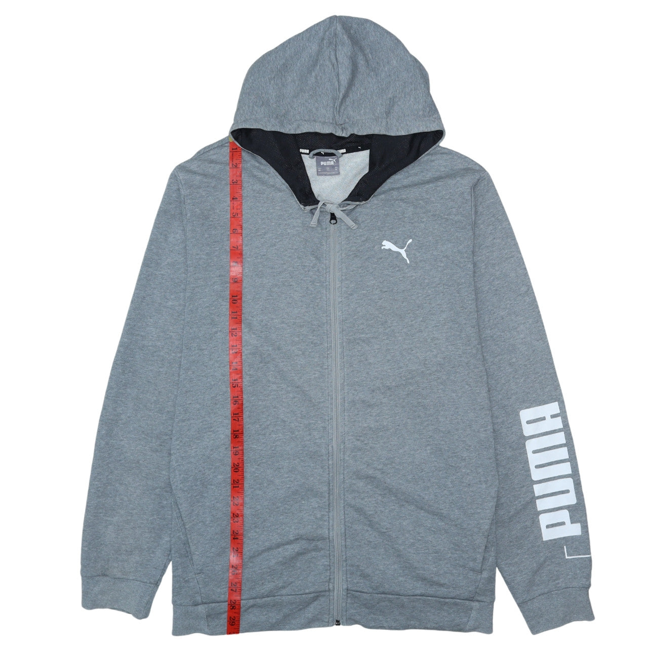 Mens UK Size XL PUMA Grey Full Zip Hoodie