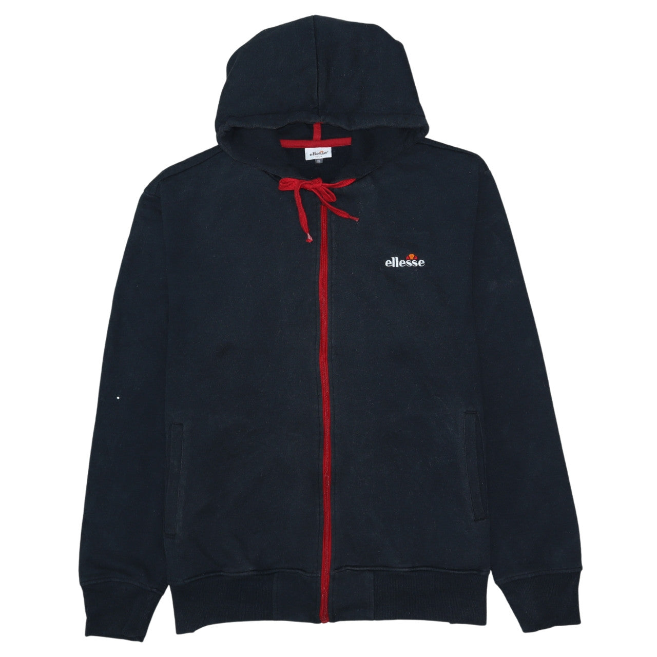 Mens UK Size XL ellesse Black Full Zip Hoodie