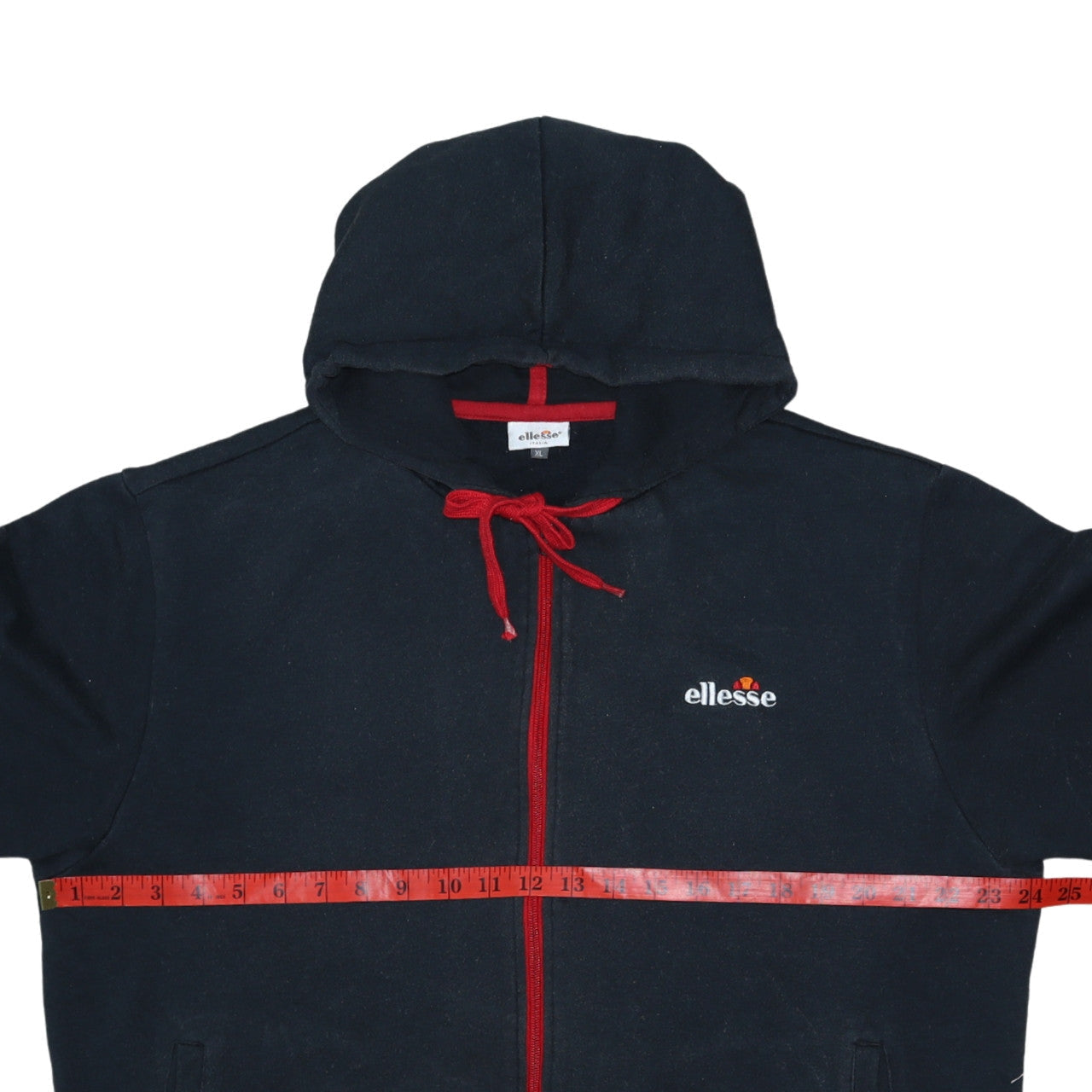 Mens UK Size XL ellesse Black Full Zip Hoodie