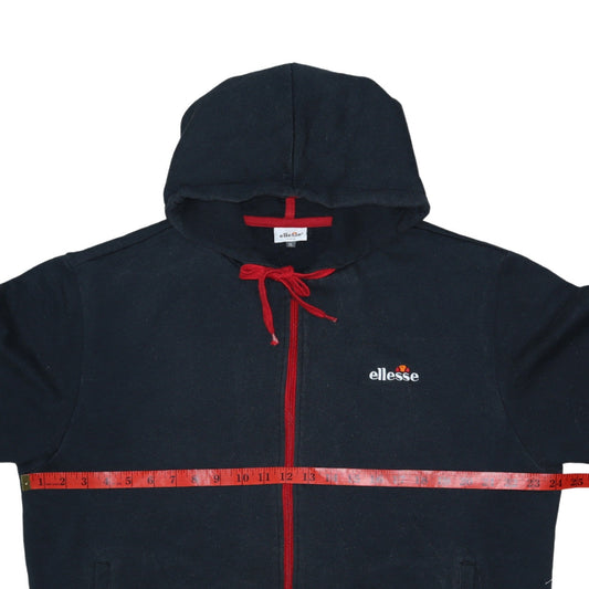 Mens UK Size XL ellesse Black Full Zip Hoodie