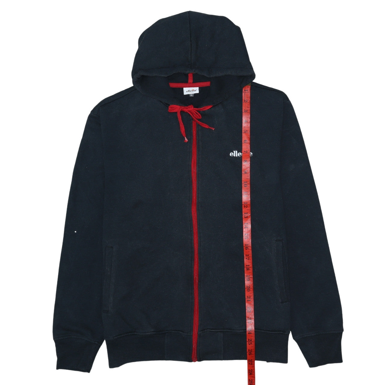 Mens UK Size XL ellesse Black Full Zip Hoodie