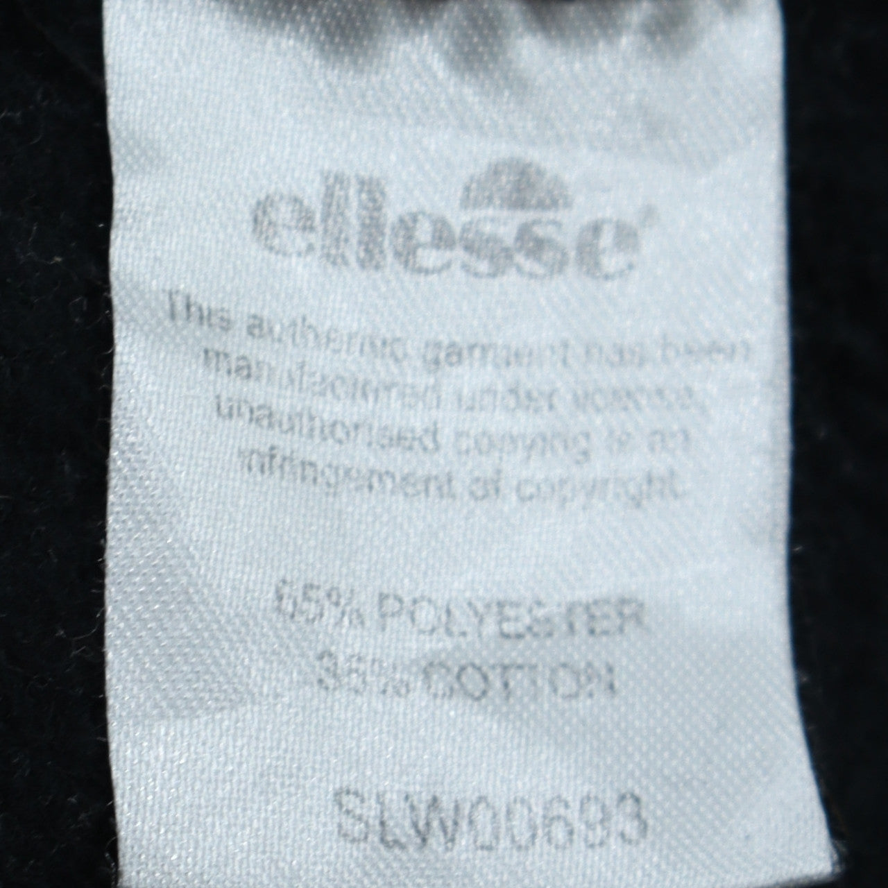 Mens UK Size XL ellesse Black Full Zip Hoodie
