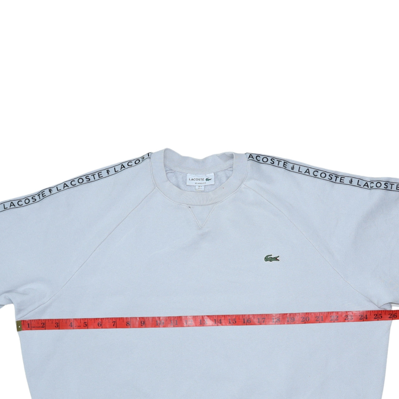 Womens UK Size L Lacoste White Pullover Sweatshirt