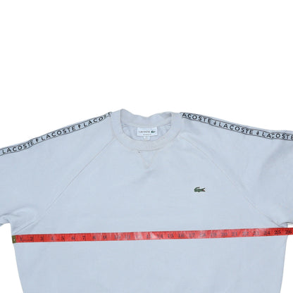 Womens UK Size L Lacoste White Pullover Sweatshirt