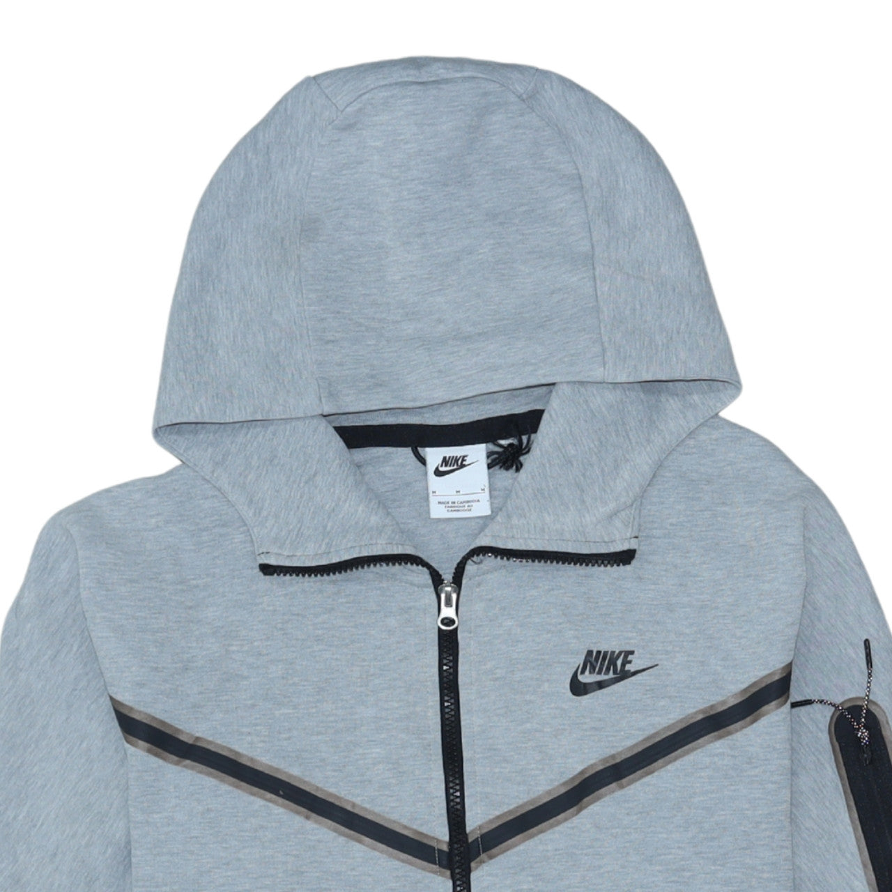 Mens UK Size M Nike Grey Full Zip Hoodie