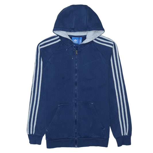 Mens UK Size S adidas Blue Full Zip Hoodie