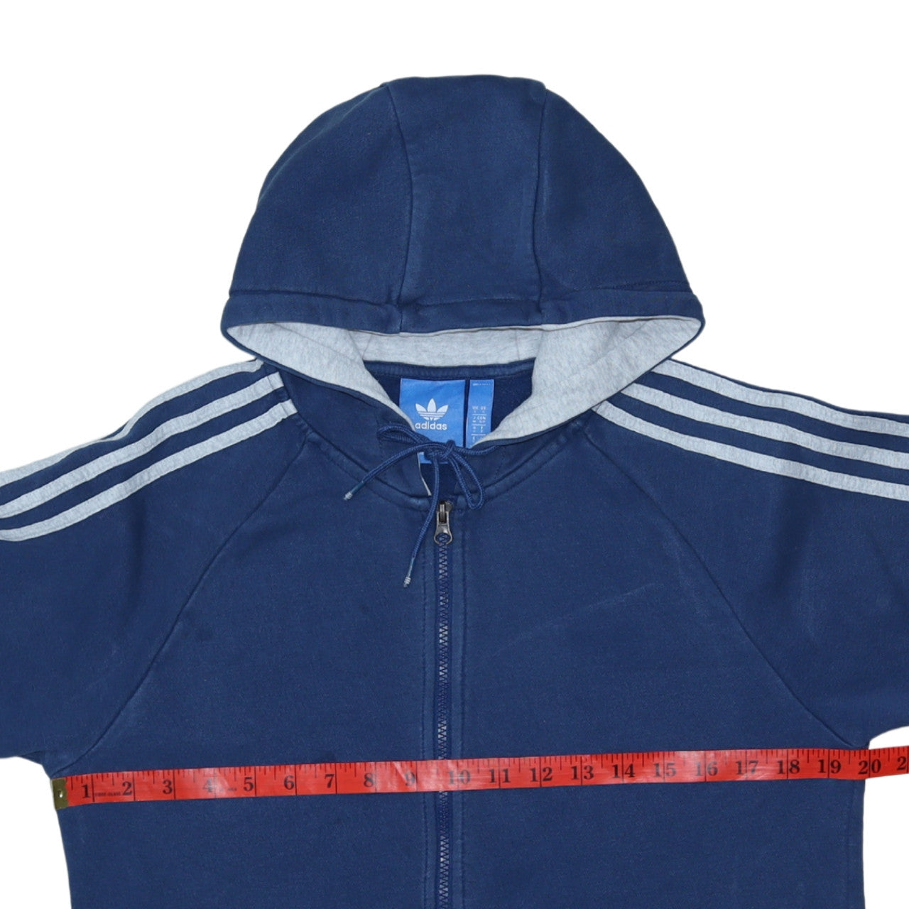 Mens UK Size S adidas Blue Full Zip Hoodie