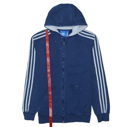 Mens UK Size S adidas Blue Full Zip Hoodie