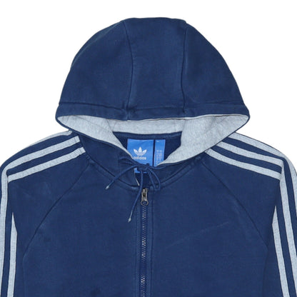 Mens UK Size S adidas Blue Full Zip Hoodie