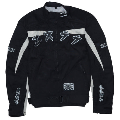 BLH Men's Black Motorcycle Jacket L Windproof Racing Style