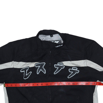 BLH Men's Black Motorcycle Jacket L Windproof Racing Style
