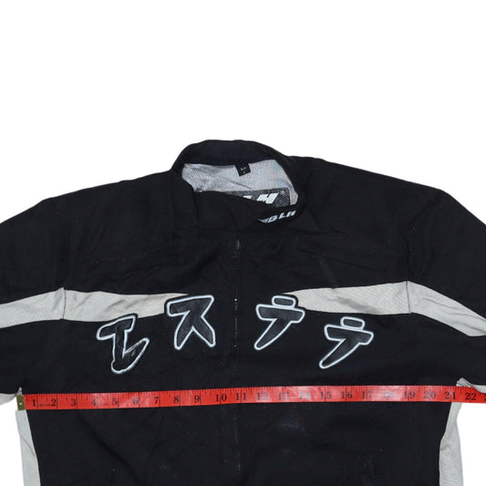 BLH Men's Black Motorcycle Jacket L Windproof Racing Style